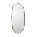 Modern Oval Wall Mirror with Gold Frame and Elegant Design